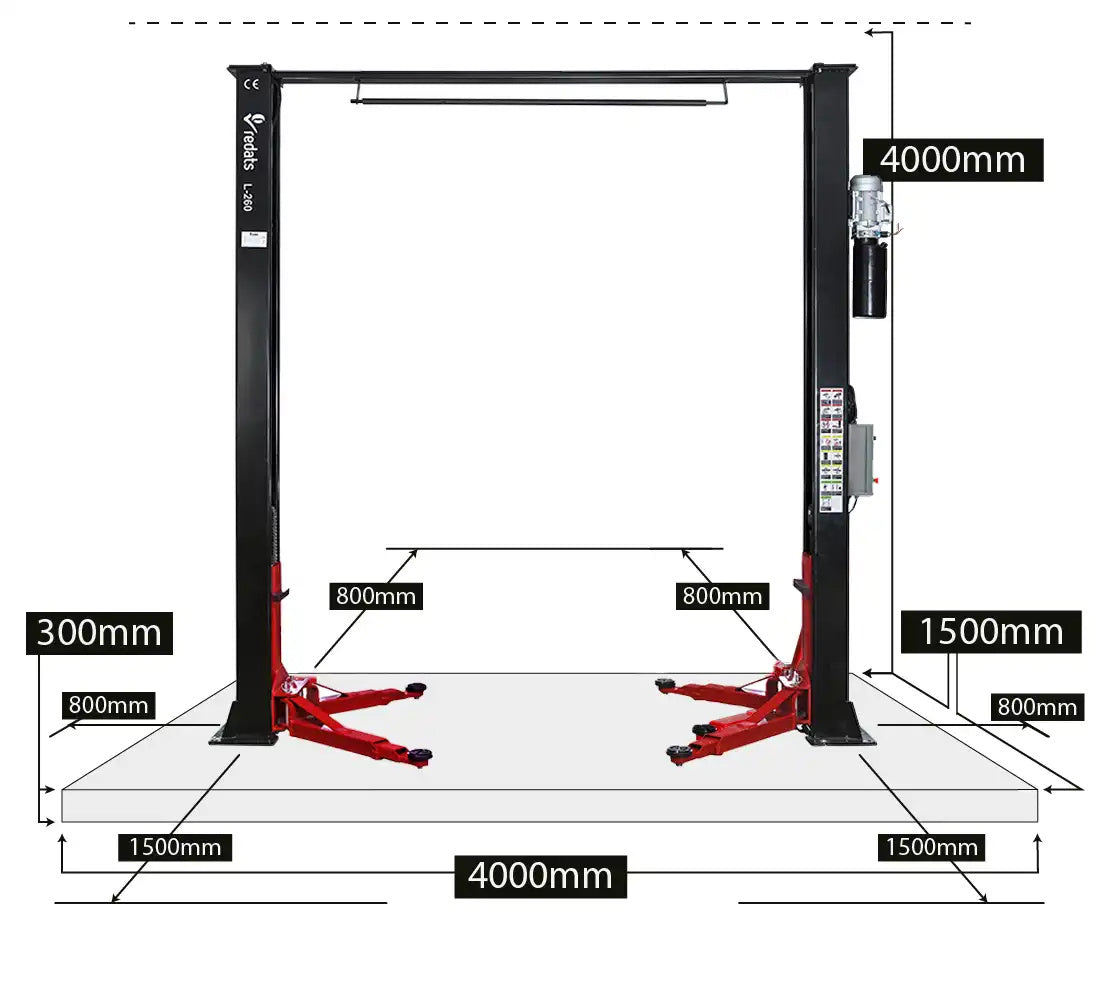 ELEVADOR 2 COLUMNAS 400V 4T SIN BASE